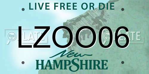 LZOO06 New Hampshire License Plate