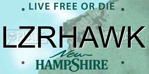 LZRHAWK New Hampshire License Plate