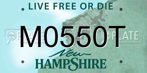 M0550T New Hampshire License Plate