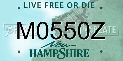 M0550Z New Hampshire License Plate