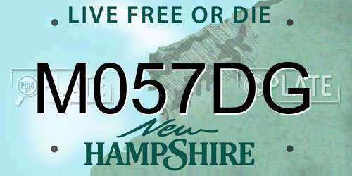 M057DG New Hampshire License Plate