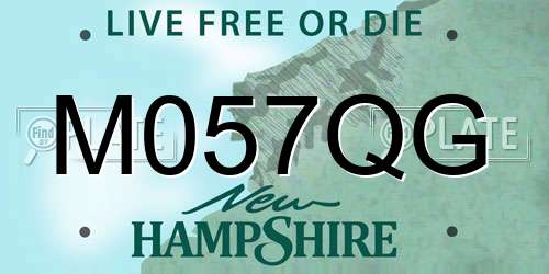 M057QG New Hampshire License Plate