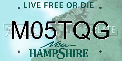 M05TQG New Hampshire License Plate
