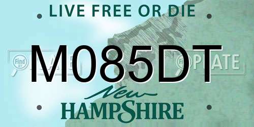 M085DT New Hampshire License Plate