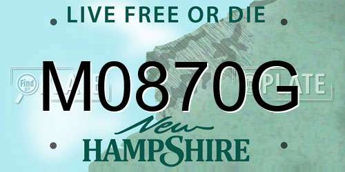 M0870G New Hampshire License Plate
