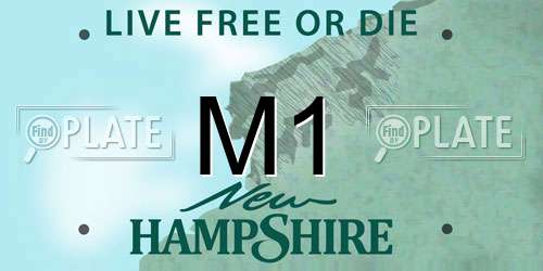 M1 New Hampshire License Plate