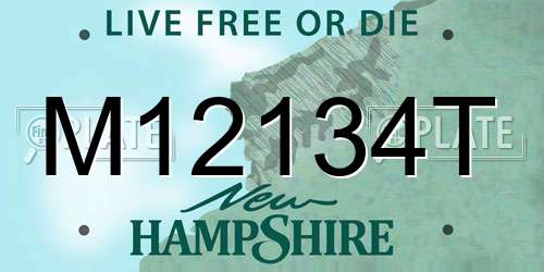 M12134T New Hampshire License Plate
