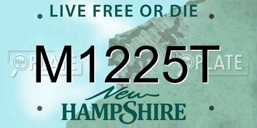 M1225T New Hampshire License Plate
