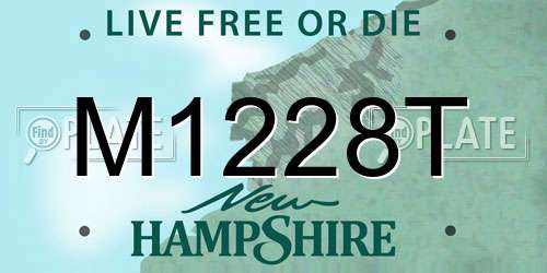 M1228T New Hampshire License Plate