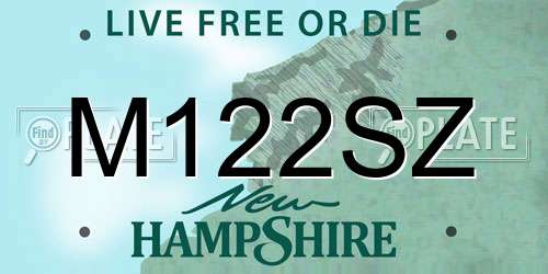 M122SZ New Hampshire License Plate