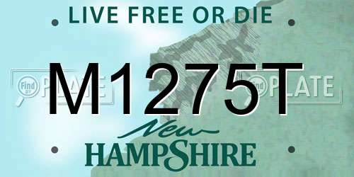 M1275T New Hampshire License Plate
