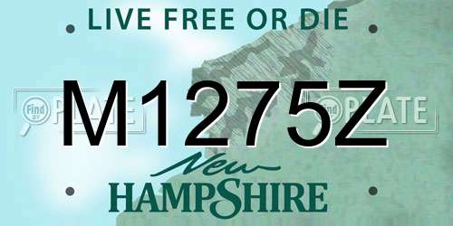 M1275Z New Hampshire License Plate