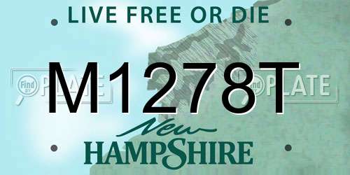 M1278T New Hampshire License Plate