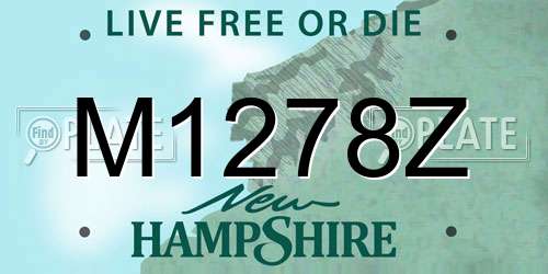 M1278Z New Hampshire License Plate