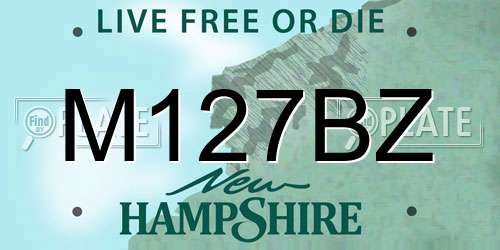 M127BZ New Hampshire License Plate