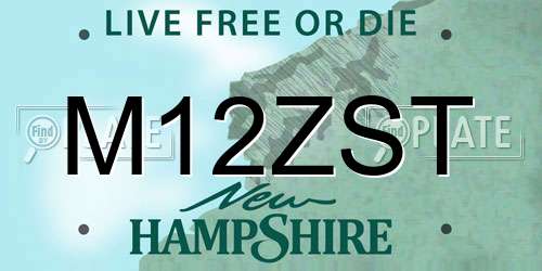 M12ZST New Hampshire License Plate