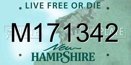 M171342 New Hampshire License Plate