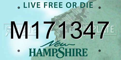 M171347 New Hampshire License Plate