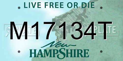 M17134T New Hampshire License Plate