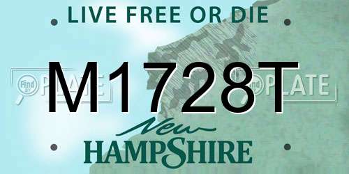 M1728T New Hampshire License Plate