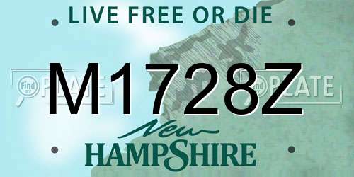 M1728Z New Hampshire License Plate