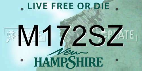 M172SZ New Hampshire License Plate