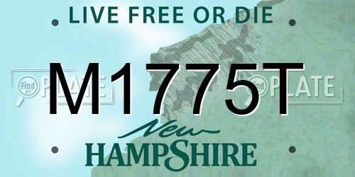 M1775T New Hampshire License Plate