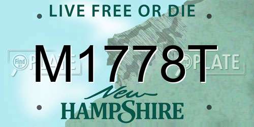 M1778T New Hampshire License Plate