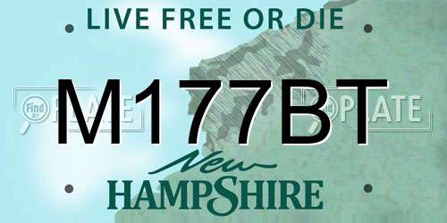 M177BT New Hampshire License Plate