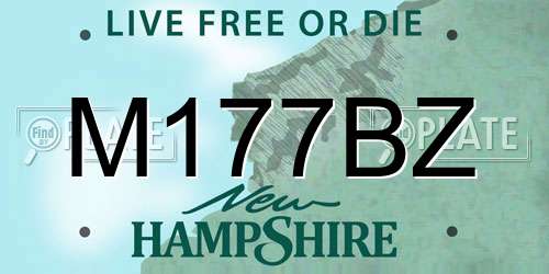 M177BZ New Hampshire License Plate
