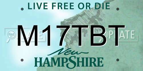 M17TBT New Hampshire License Plate