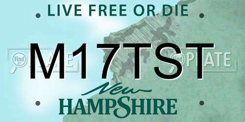 M17TST New Hampshire License Plate