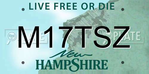 M17TSZ New Hampshire License Plate