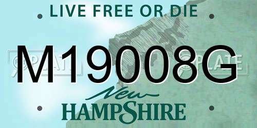 M19008G New Hampshire License Plate