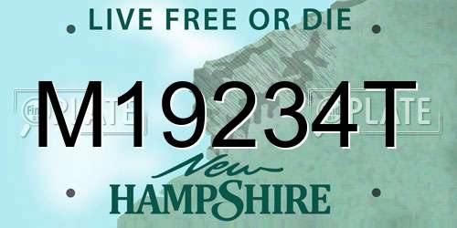 M19234T New Hampshire License Plate
