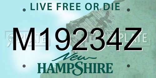 M19234Z New Hampshire License Plate