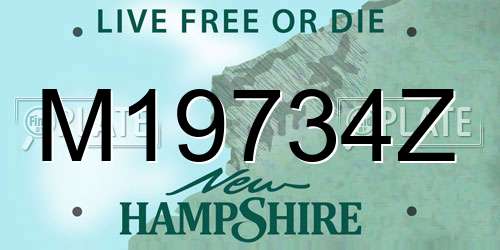 M19734Z New Hampshire License Plate