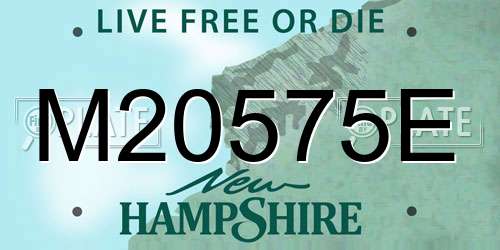 M20575E New Hampshire License Plate
