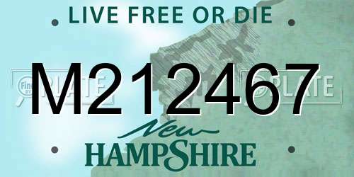 M212467 New Hampshire License Plate