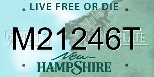 M21246T New Hampshire License Plate