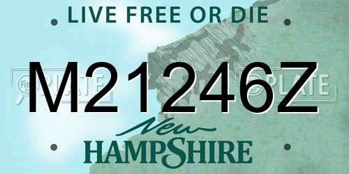M21246Z New Hampshire License Plate