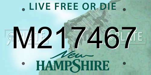 M217467 New Hampshire License Plate
