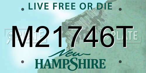 M21746T New Hampshire License Plate