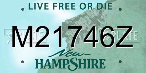 M21746Z New Hampshire License Plate