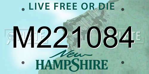 M221084 New Hampshire License Plate