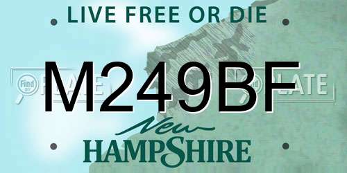 M249BF New Hampshire License Plate