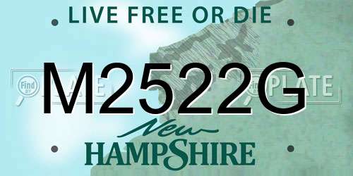 M2522G New Hampshire License Plate