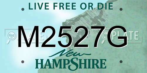 M2527G New Hampshire License Plate