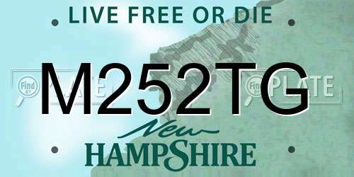 M252TG New Hampshire License Plate