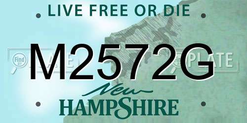 M2572G New Hampshire License Plate